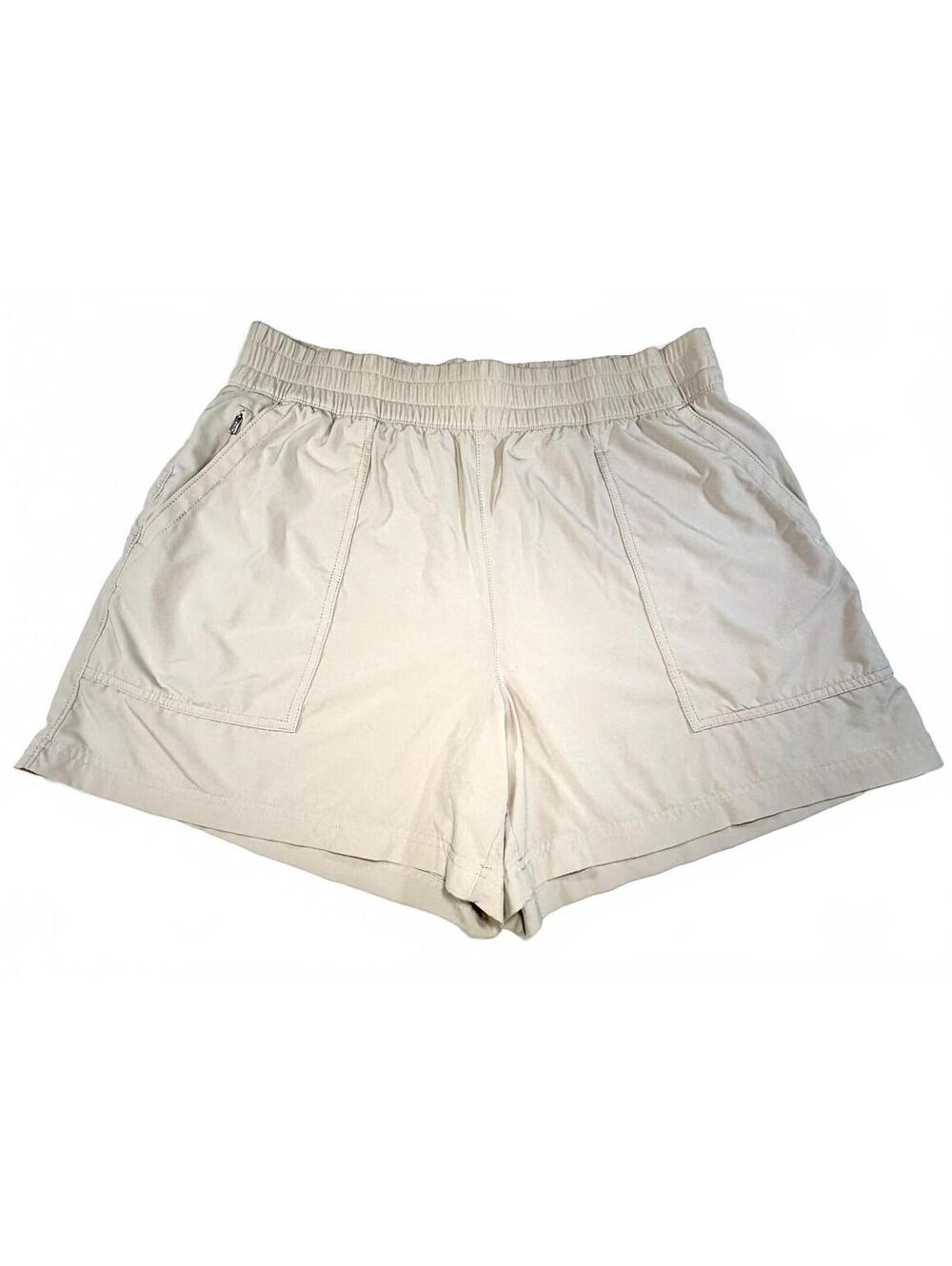 Athleta | High-Rise Stretch Utility Shorts | Khaki Beige Size XL
